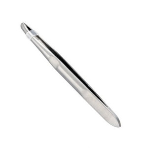Yimart Silver Stainless Steel Round Tip Eyebrow Hair Tweezer Makeup Cosmetic Tool