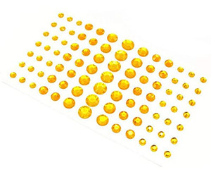 UPSTORE 91PCS 5MM/8MM/10MM/12MM Shining Self Adhesive Craft Jewels Flatback Rhinestone Crystal Gems Stickers Eyebrow Eyeshadow Body Eyes Nails Glitte