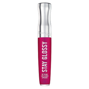 Rimmel Stay Glossy Lip Gloss - Non-Sticky and Lightweight Formula for Lip Color and Shine - 345 Pop Fizz Pink, .18oz