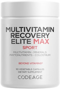 Codeage Multivitamin Recovery Elite Max Supplement - Vitamins A, C, D, E, B-Complex, Essential Minerals, Antioxidants, Colostrum, Phytonutrients, Pan