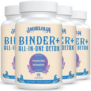 All-In-One Detox Binder Supplement 1500 MG - High Bioavailability, Liver Gut Detox Cleanse with Activated Charcoal, Zeolite & Bentonite Clay for Toxi
