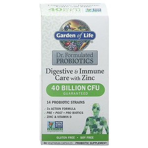 Garden of Life, DR. Formulated Probiotics Digestive & Immune Care with Zinc, 30 Count