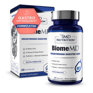 1MD Nutrition BiomeMD Probiotics | 62 Billion CFUs, 15 Comprehensive Strains - Pro & Prebiotics | Doctor-Formulated for Digestive Health & Immune Sup