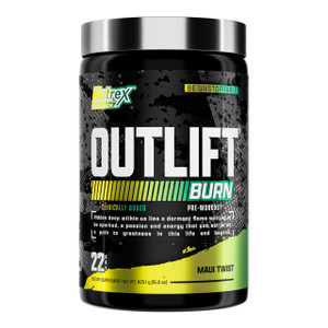 Nutrex Outlift Burn Pre-Workout Supplement for Energy, Focus & Endurance | Metabolyte, L-Citrulline, Beta-Alanine & Caffeine | Thermogenic Formula fo