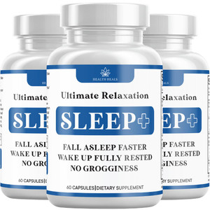 Relaxation Sleep Aid, Natural Non-Habit Forming, Sleep Supplement Developed to Support for Longer & Better Sleep, Chamomile, Magnesium, Melatonin, As