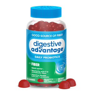 Digestive Advantage Prebiotic Fiber Gummies + Probiotics for Gut Health, 5g Prebiotic Fiber Plus 1 Billion CFU Probiotic, Supports Digestive Health &