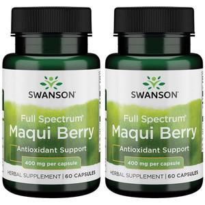 Swanson Full Spectrum Maqui Berry 400 mg 60 Caps (2 Pack)