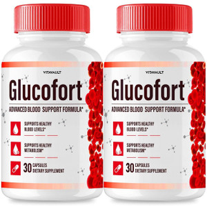 (2 Pack) Glucofort, Max Advanced Blood Support Formula Capsules