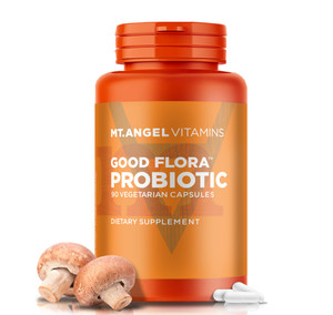 Mt. Angel Vitamins - Good Flora Probiotic, Supports Healthy Digestion and Bacteria (60 Vegetarian Capsules)