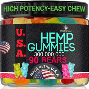 Hemp Gummies for Sleep Gummies Calm Bears, Discomfort, Skin-Peace and Relaxation, Fruity Flavors, Natural Hemp Oil Gummy Bears Edibles-Made in USA-90