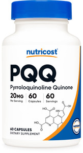Nutricost PQQ (Pyrroloquinoline Quinone) 20mg, 60 Capsules - Vegetarian Capsules, Non-GMO, Gluten Free