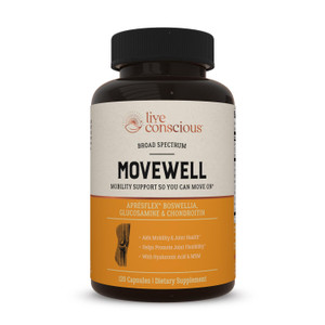 Live Conscious Glucosamine Chondroitin with MSM, Hyaluronic Acid, and More - MoveWell Joint Health Supplement
