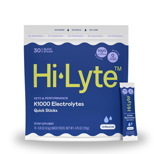 Hi-Lyte K1000 Hydration Packets Unflavored Keto & Performance, 30 Servings