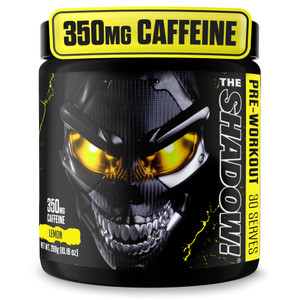 JNX SPORTS The Shadow! High Stim Preworkout | 350mg of Caffeine | Lemon 30 Servings | Electric Energy, Mental Focus & Superhuman Strength for Men & W
