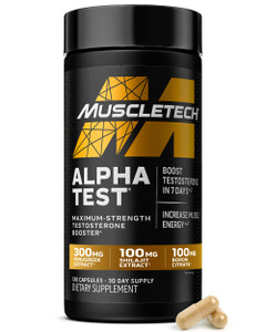 MuscleTech Testosterone Booster for Men, AlphaTest - T-Boost Mens Supplement with Tribulus Terrestris & Boron - Daily Male Gym Workout Supplements fo