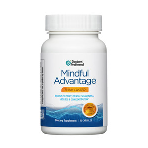 DOCTORS' PREFERRED Mindful Advantage Brain Supplements for Memory and Focus - Boost Memory, Mental Sharpness, Recall & Concentration - 30 Count