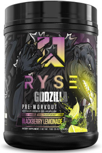 RYSE Godzilla X Noel Deyzel Pre Workout Powder - BlackBerry Lemonade - 400mg Caffeine, High Stim Pre-Workout for Men & Women with Citrulline & Beta A