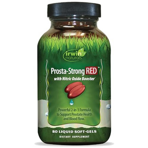 Irwin Naturals Prosta-Strong RED with Nitric Oxide Boosters - Prostate Health Support - Saw Palmetto, Lycopene, Pumpkin Seed & More - 80 Liquid Softg