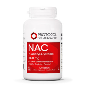 PROTOCOL FOR LIFE BALANCE NAC N-Acetyl Cysteine 1000mg - Glutathione Production & Respiratory Function - 120 Tabs