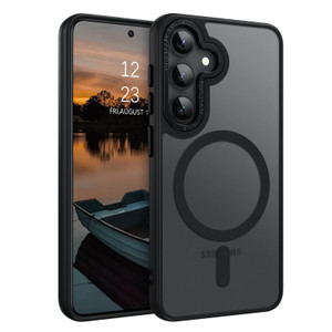 GUAGUA for Samsung Galaxy S24 FE Case, Magnetic Phone Case for Samsung S24 FE, Compatible with MagSafe Translucent Matte Shockproof Phone Case Galaxy