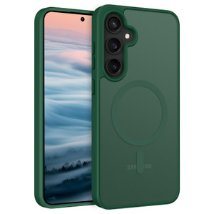 ROUMAYMAY Magnetic for Samsung S24 FE Case, [Compatible with MagSafe] Military Grade Protective Slim Translucent Matte Skin Smooth Phone Case Woman M