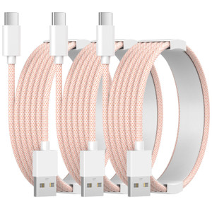 USB C Car CarPlay Cable Fast Charging for iPhone 16 15,3Pack 3ft 60W USB A to USB C Nylon Braided Carplay Cord Screen Data Sync for Apple iPhone 17/1