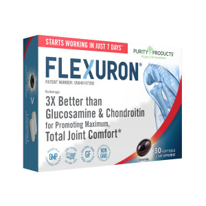 Purity Products Flexuron Joint Formula 3X Better Than Glucosamine and Chondroitin - Starts Working in just 7 Days - Krill Oil, Low Molecular Weight H