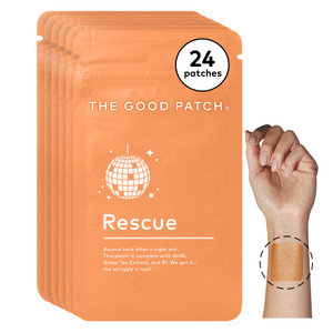 The Good Patch Rescue Recovery Patch, Natural Patch with DHM, Vitamin B1, and Green Tea, Plant-Powered Wearable Wellness, Support After a Night Out (