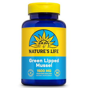 Nature's Life Green Lipped Mussel 1500 mg - New Zealand Green Lipped Mussel Supplement with Naturally Occurring Omega 3 Fatty Acids - 60-Day Guarante