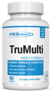 PEScience TruMulti Multivitamin for Men, Daily Formula with Premium Vitamin C, D, Zinc, Chromium Picolinate Supplement for Immune Support, Chelated M