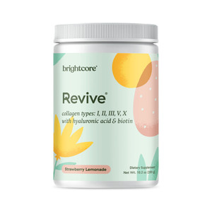 Brightcore Nutrition Revive Multi Collagen Protein Powder with Vitamin C and Hyaluronic Acid, Non-GMO, Gluten-Free Collagen Powder for Women and Men,