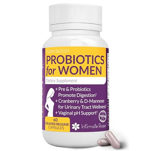Complete Vaginal Probiotics for Women - w/Added Cranberry, D-mannose to Promote Urinary Tract, Bladder, Gut & Vaginal Health - pH Balance for Women -