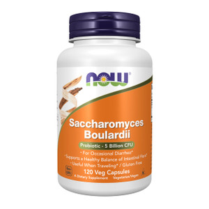 NOW Foods Supplements, Saccharomyces Boulardii, 5 Billion CFU Probiotic, 120 Veg Capsules
