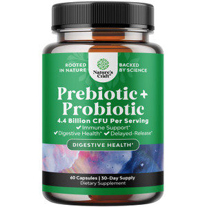 Prebiotics and Probiotics Gut Health Supplement - Super Potent Digestive Health Acidophilus Probiotic Capsules with Men and Womens Probiotics and Pre