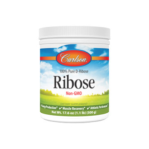 Carlson - Ribose, 100% Pure D-Ribose, Non-GMO, Energy Production, Muscle Recovery & Athletic Performance, 17.6 oz (500 g)