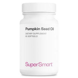 Supersmart - Pumpkin Seed Oil Supplement 1000mg per Day (+ Vitamin E) - Pumpkin Seed Oil for Hair Growth | Non-GMO & Gluten Free - 60 Softgels