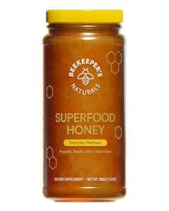 Superfood Honey by Beekeeper's Naturals - Bee Pollen, Royal Jelly, Propolis, Honey - Natural Energy, Immune Support, Mental Clarity, Athletic Perform