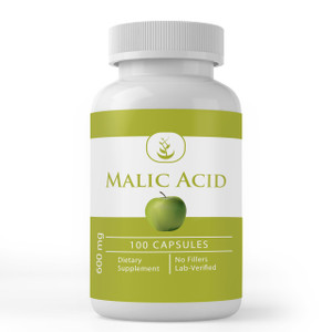 Malic Acid (100 Capsules) Alpha Hydroxy Acid, Always Pure, Lab Verified