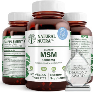 Natural Nutra OptiMSM, MSM Supplement with Sulfur, Prevent Thinning Hair, Increase Joint Flexibility and Bone Health, Cartilage Health, Helps Support