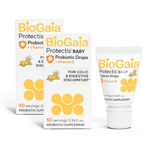 BioGaia Baby Probiotic Drops - Colic & Gas Relief + Vitamin D, 50-Day Supply, Safe for Newborns, Reduces Crying, Fussing, Colic, Gas, Spit-ups & Cons