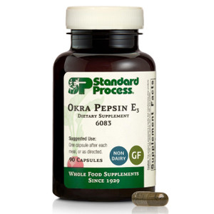 Standard Process Okra Pepsin E3 - Gastrointestinal & Gut Health Supplement - Supports Protein Digestion & Regular Digestive Function - Gluten-Free, N