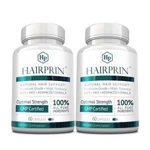 Approved Science Hairprin - Promote Hair Regrowth and Help Boost Scalp Circulation - 60 Vegan Friendly Capsules - Pack of 2