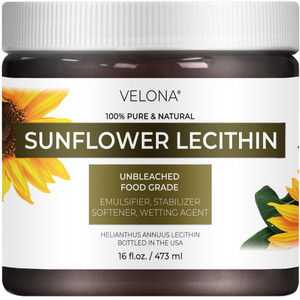 velona Pure Liquid Sunflower Lecithin 16 Fl Oz | Food Grade | Unbleached | Emulsifier, Stabilizer, Softener, Smoother, Wetting Agent | Use Today - En