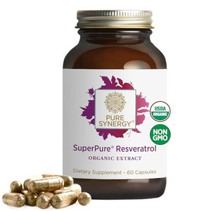 PURE SYNERGY SuperPure Resveratrol Extract | Organic Resveratrol Supplement | Antioxidant Trans-Resveratrol Extract with Grape Polyphenols | for Heal