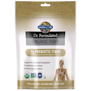 Garden of Life Dr Formulated Organic Fiber Supplement Powder Unflavored, Sugar Free, Psyllium Free Prebiotic Superfoods, Constipation Relief and Hung