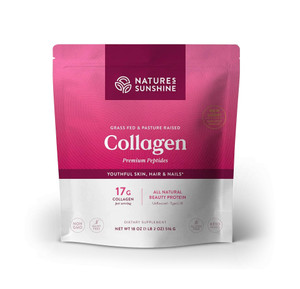Nature's Sunshine Collagen Powder Type I and III Grass Fed and Pasture Raised Premium Bovine Collagen Peptides 18 Oz