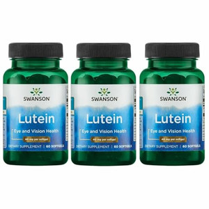 Swanson Lutein Eye Vision Retina Macula Health Supplement 40 mg 60 Softgels Sgels (3 Pack)