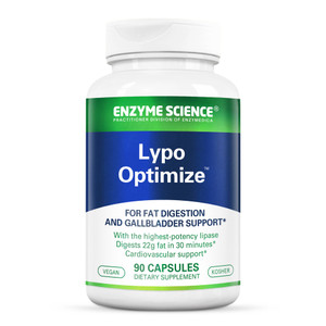 Enzyme Science Lypo Optimize - Lipase Digestive Enzyme Supplement - Enzimas Digestivas - Vegan and Kosher - 90 Capsules