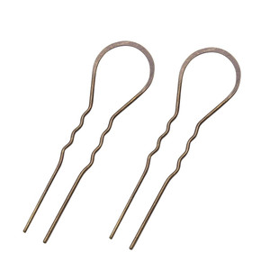 Lurrose U Shaped Hairpins Big Wave Metal Bobby Pins Vintage Style Hair Clips for Women and Girls Decorative Hair Accessories
