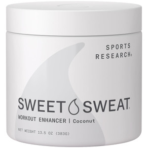 Sports Research Sweet Sweat Coconut Workout Enhancer Gel - Maximize Your Exercise & Sweat Faster - 13.5oz Jar